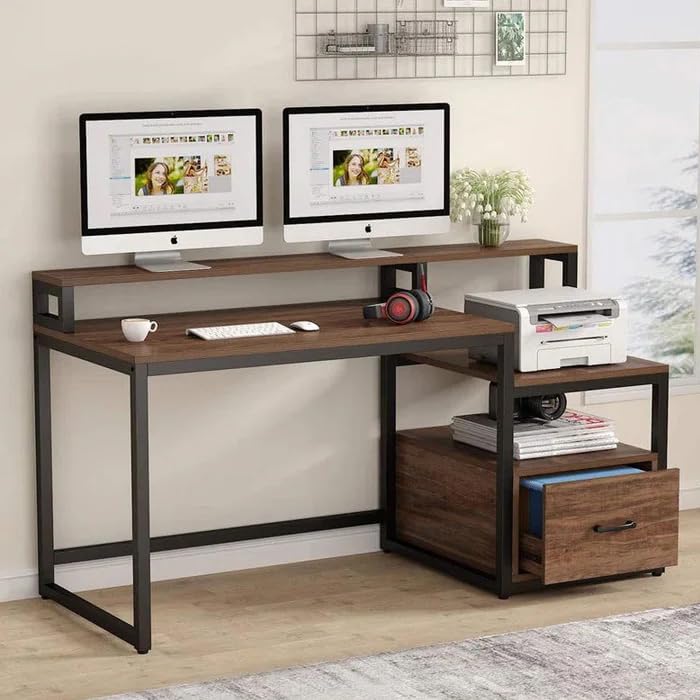 KLAXON Multi-Use Engineered Wood & Iron Study Table