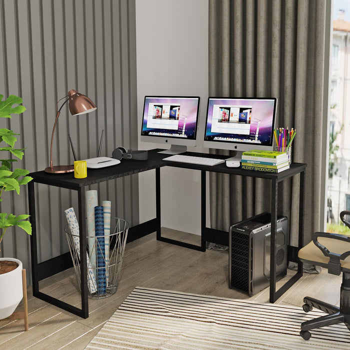 KLAXON L-Shaped Study & Computer Table – Black