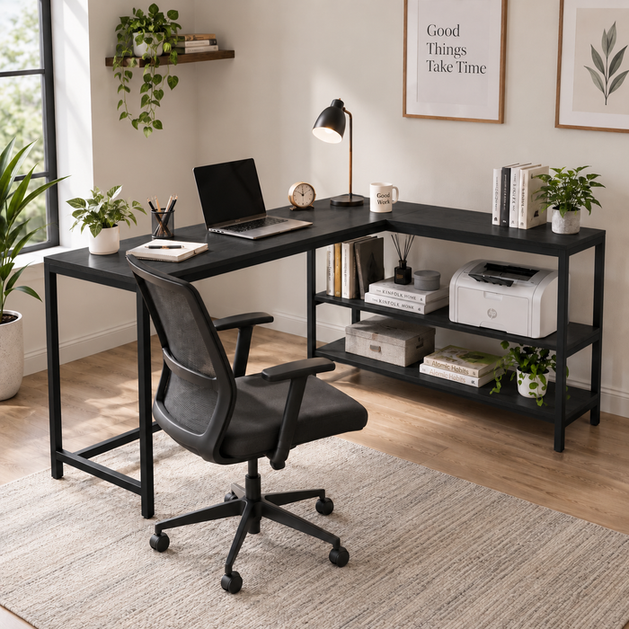 KLAXON Classic Workstation Table – Black DIY