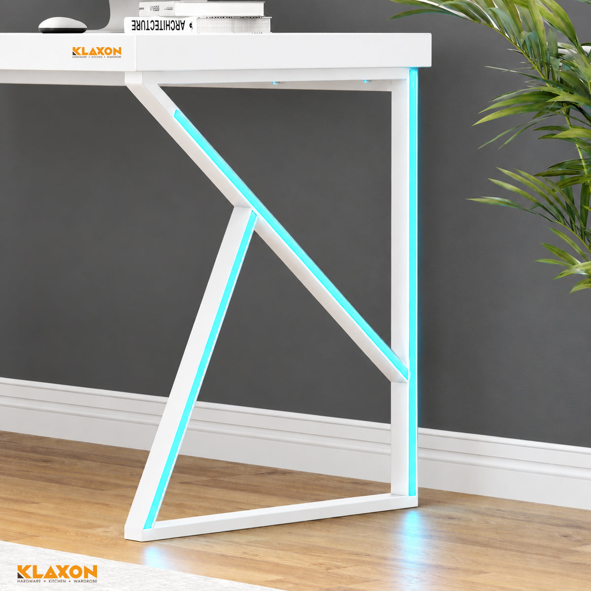 Klaxon Modern Computer Table for Home PC – Multipurpose Office Desk for Home & Work | Gaming Table, Computer Table, Desktop Table for Home Office (White - DIY)