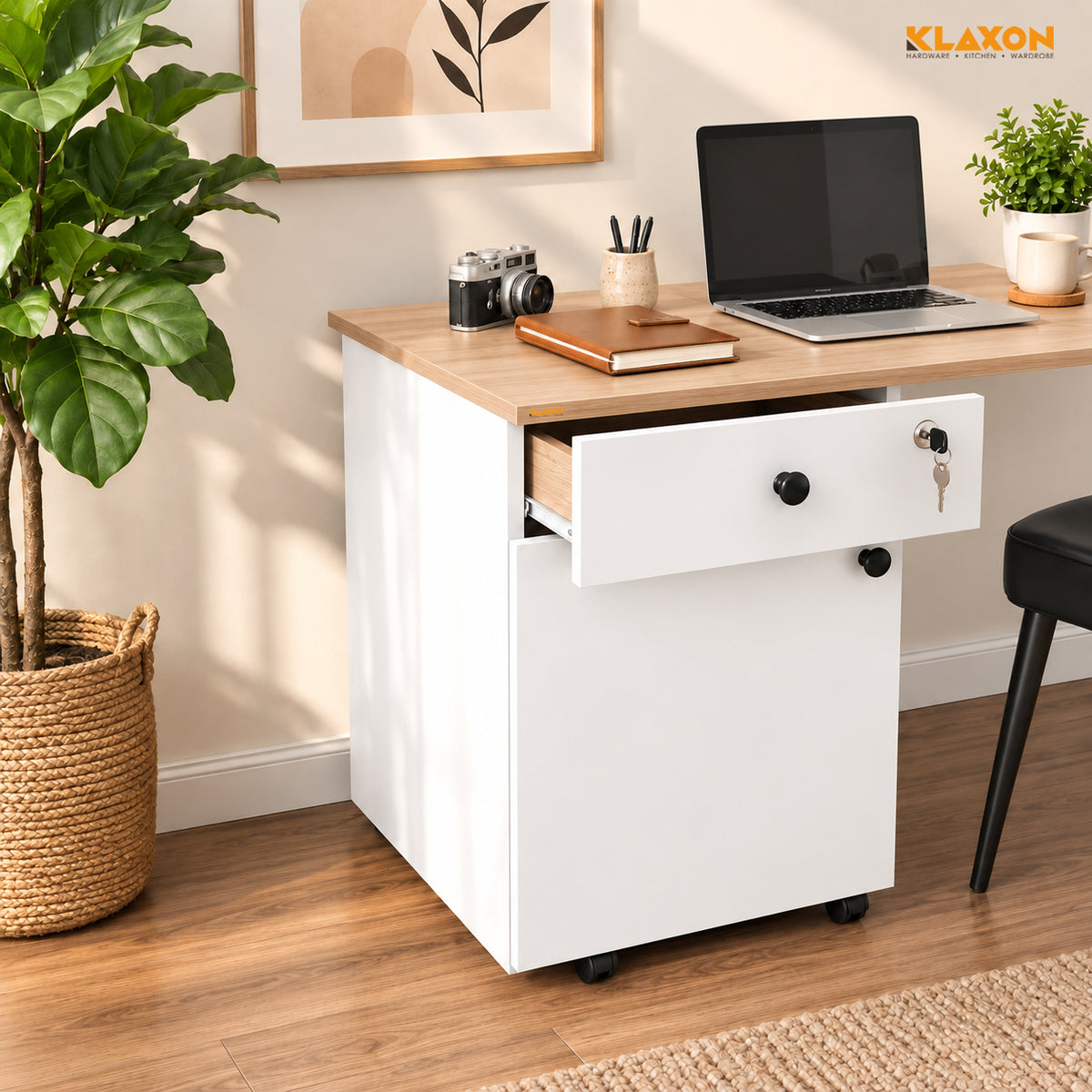 KLAXON Kora Foldable Study Table with Drawer & Storage