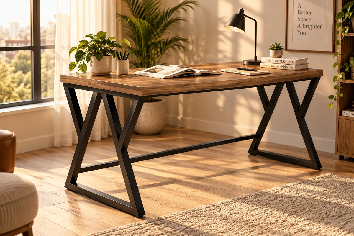 Klaxon Modern Computer Table for Home PC – Multipurpose Office Desk for Home & Work | Gaming Table, Computer Table, Desktop Table for Home Office (Riva FD Large)