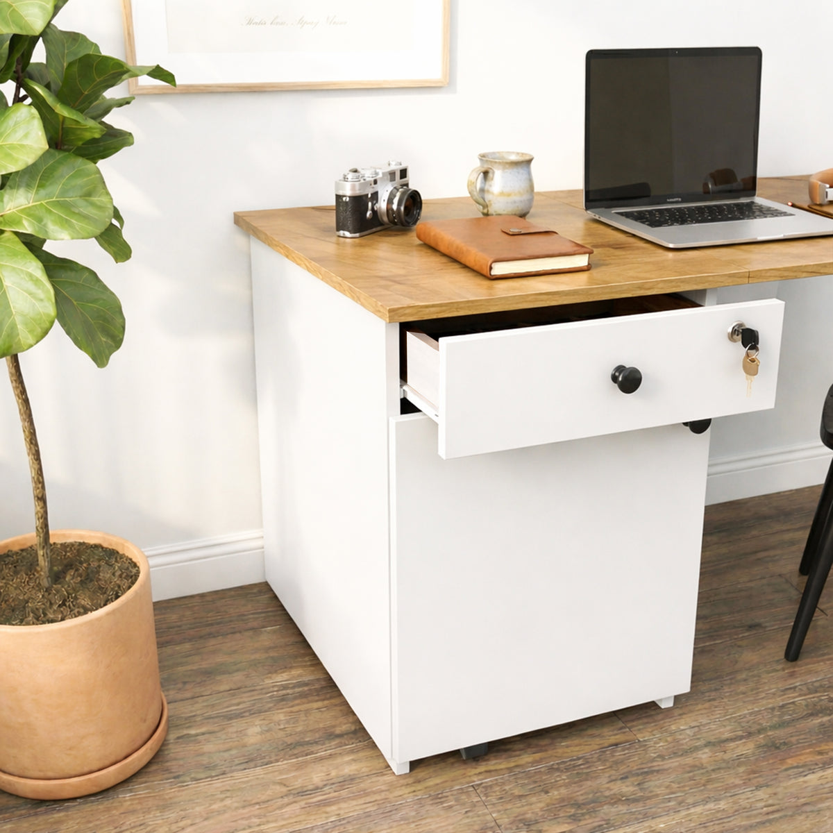 KLAXON Kora Foldable Study Table with Drawer & Storage