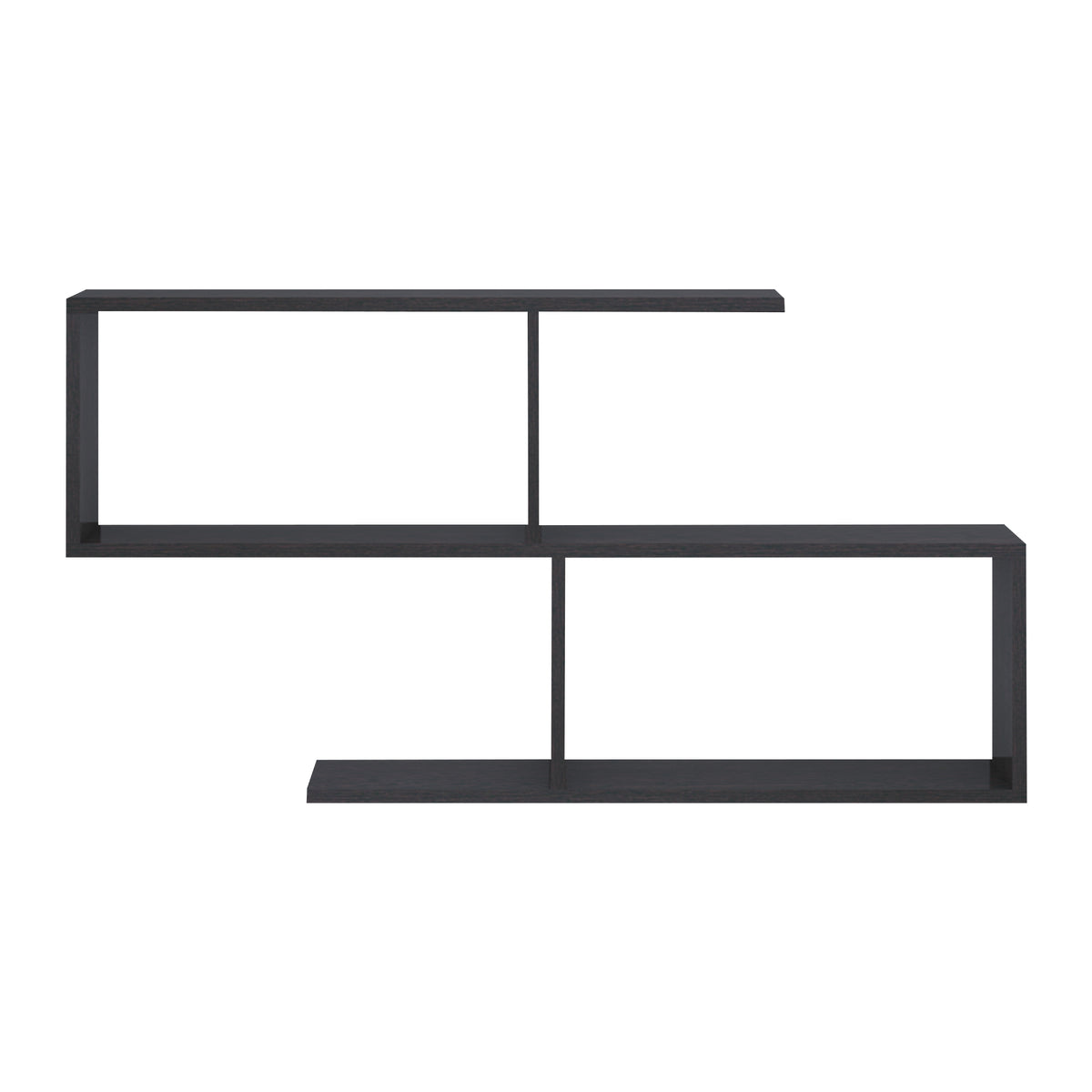 KLAXON S-Shaped Bookshelf & Display Unit – Brown
