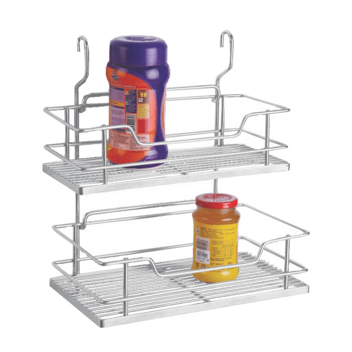 Klaxon Stainless Steel Hanging Storage Rack (Silver ...