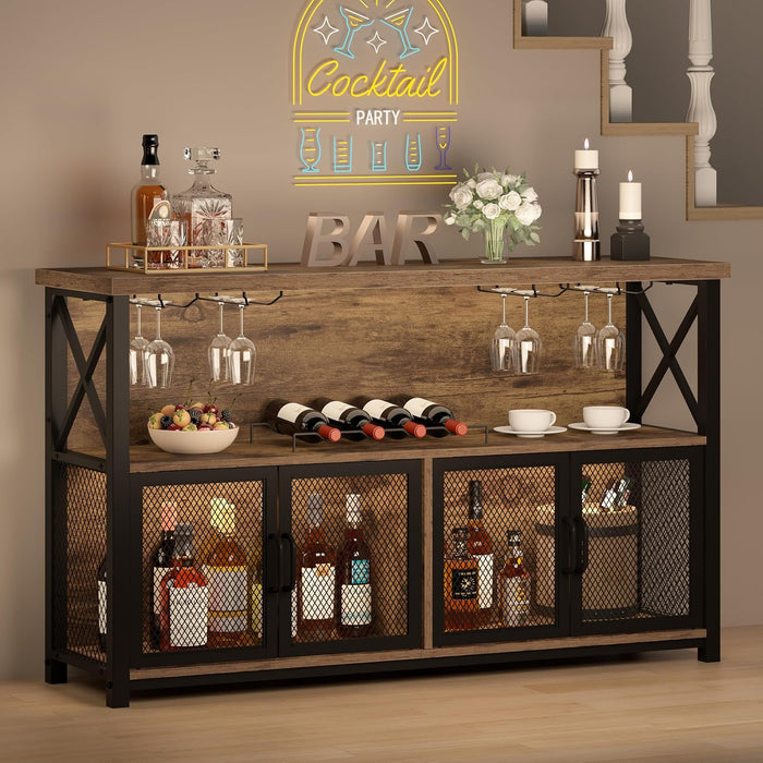 KLAXON Nysa Large Bar Cabinet with Wine Rack