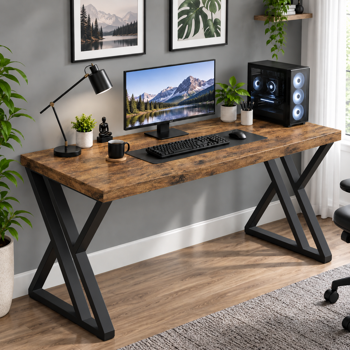 KLAXON Zeno Black Study Table with Drawer