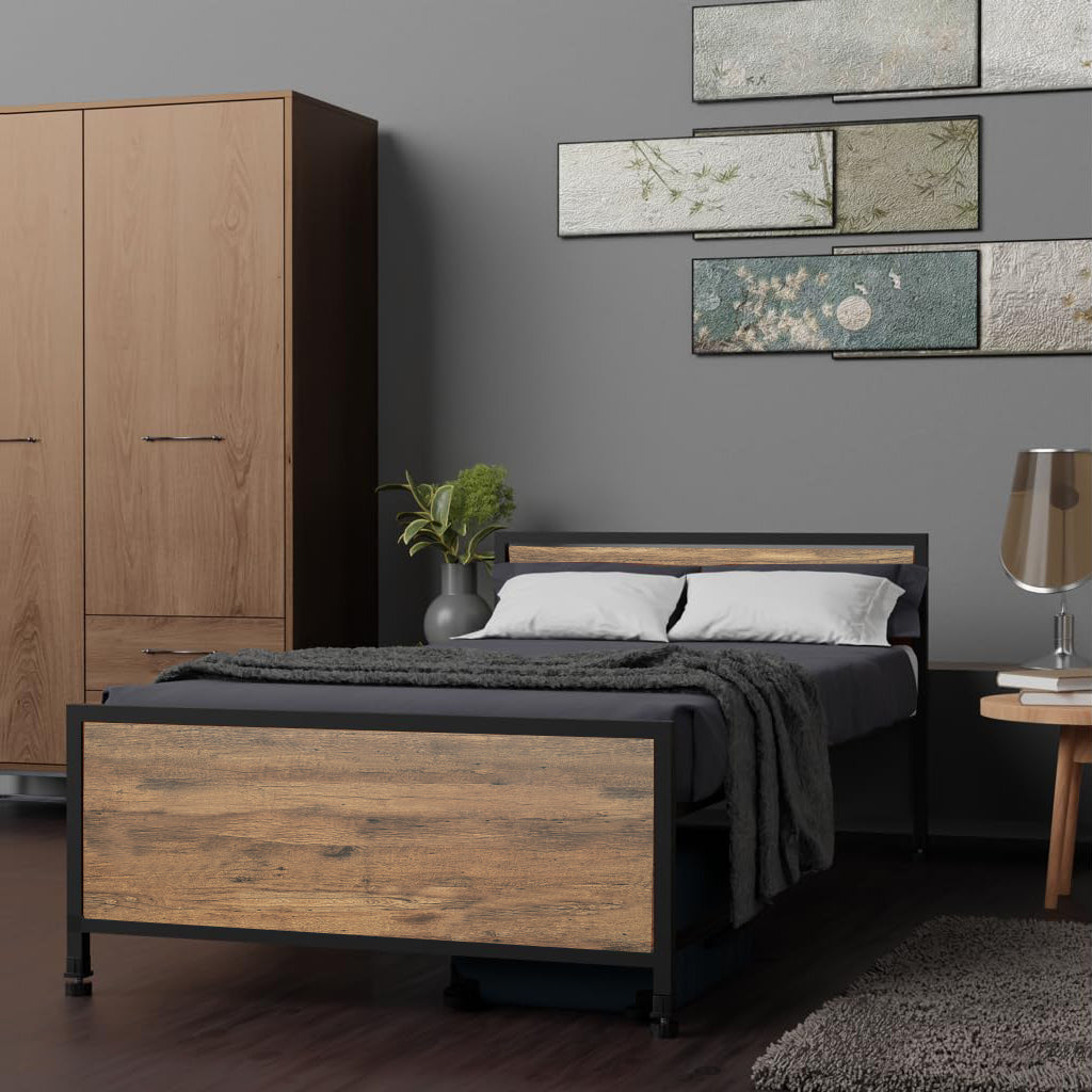 KLAXON Single Metal Bed – 90 × 200 cm
