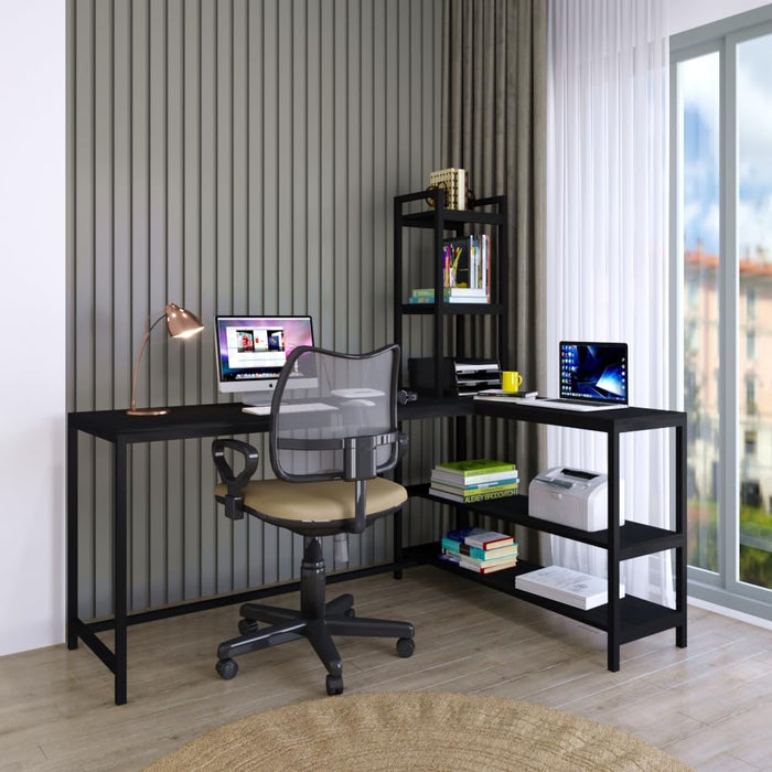 KLAXON 120 CM Workstation Table – Black & English
