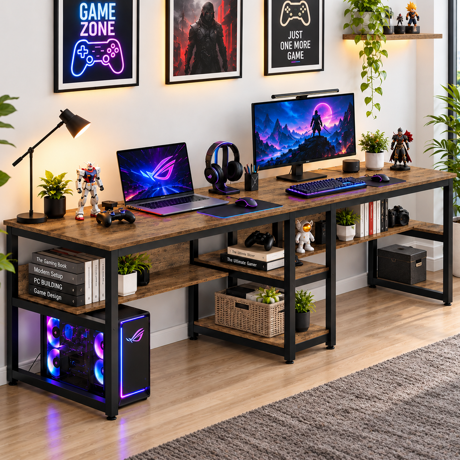 KLAXON Orbit Study Table – Forest Dark