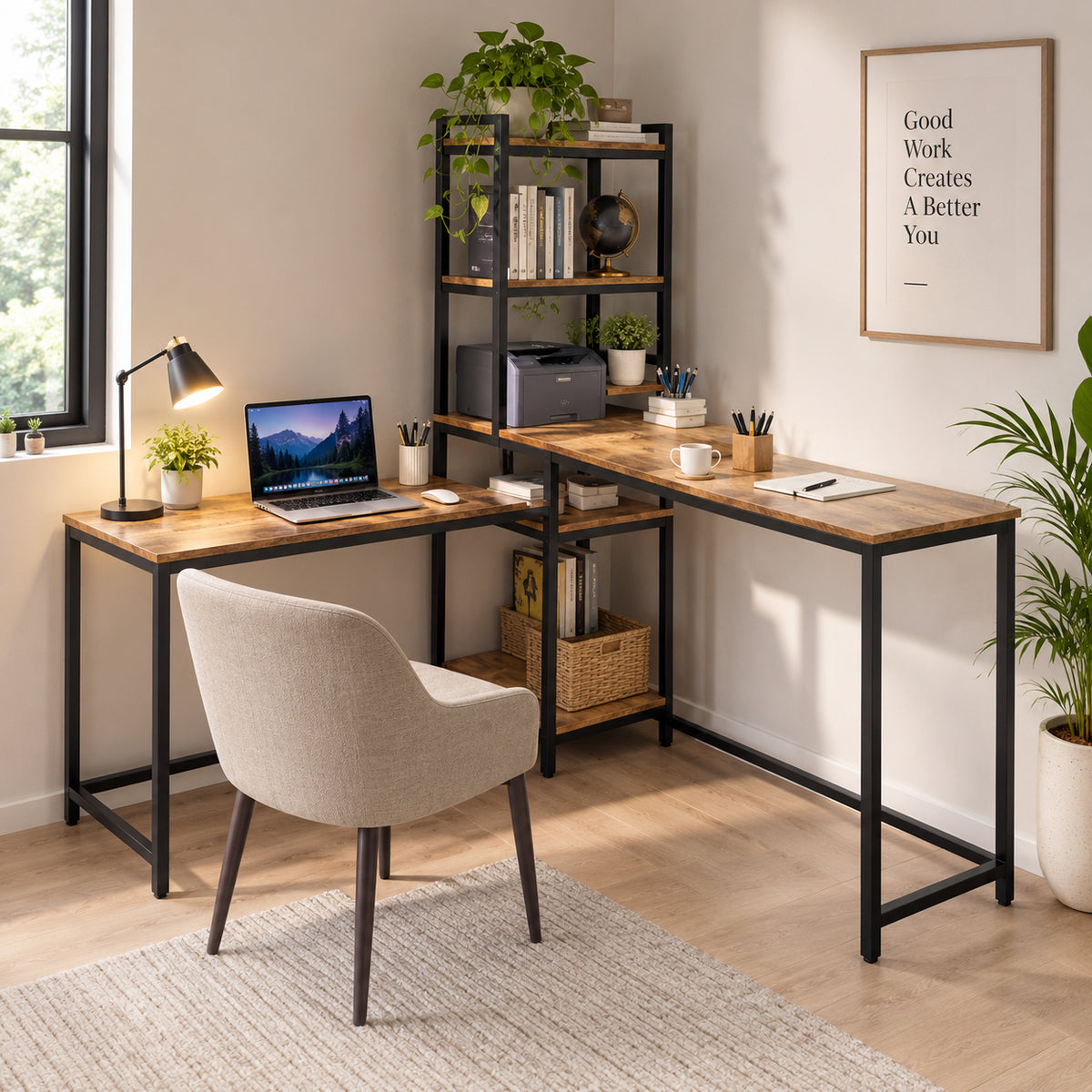 Klaxon Office Table for Home | Workstation Table Desk (FD - Modern DIY)