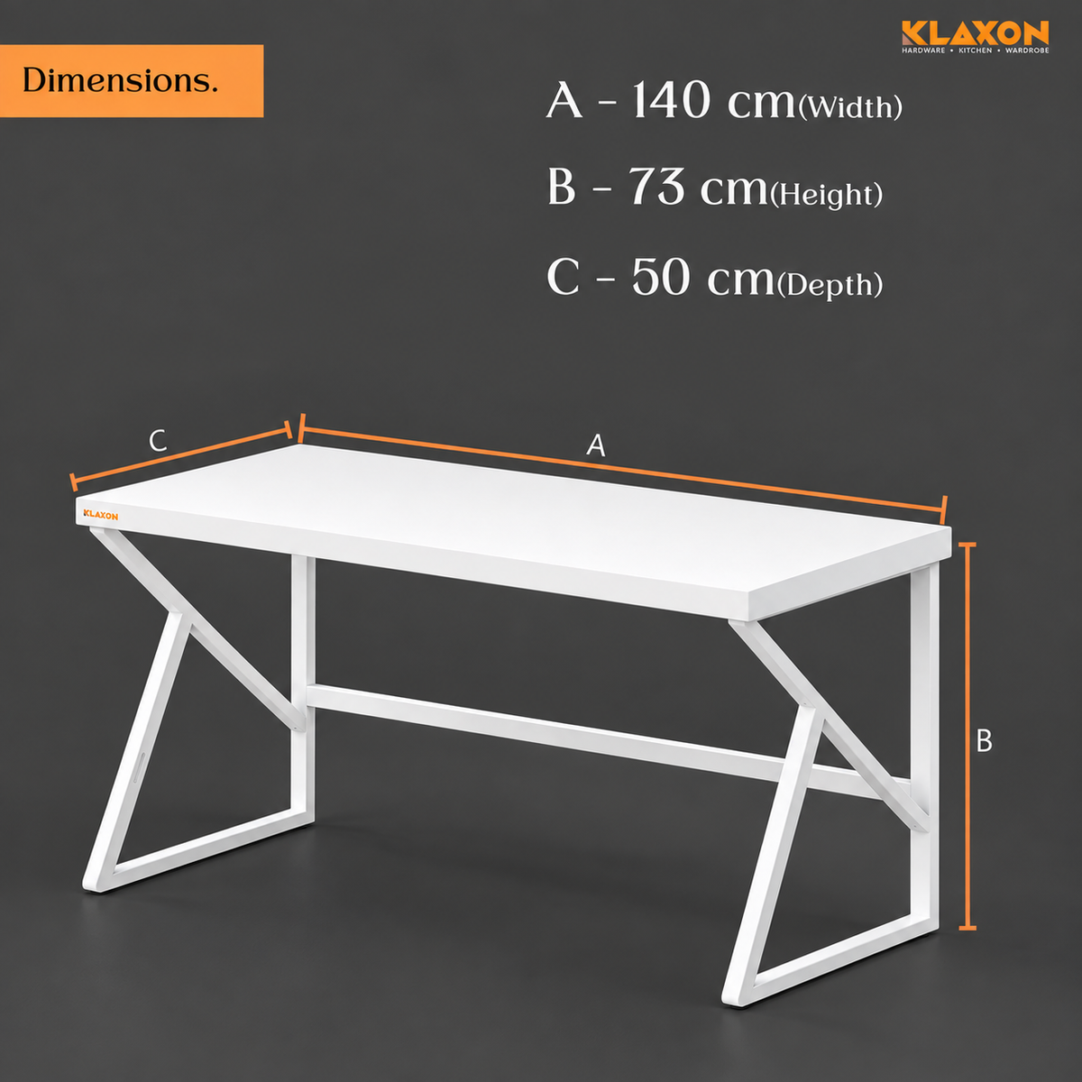 Klaxon Modern Computer Table for Home PC – Multipurpose Office Desk for Home & Work | Gaming Table, Computer Table, Desktop Table for Home Office (White - DIY)
