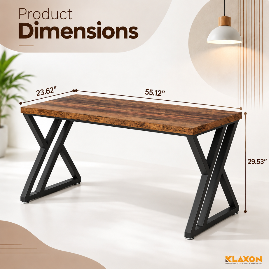 KLAXON Zeno Black Study Table with Drawer
