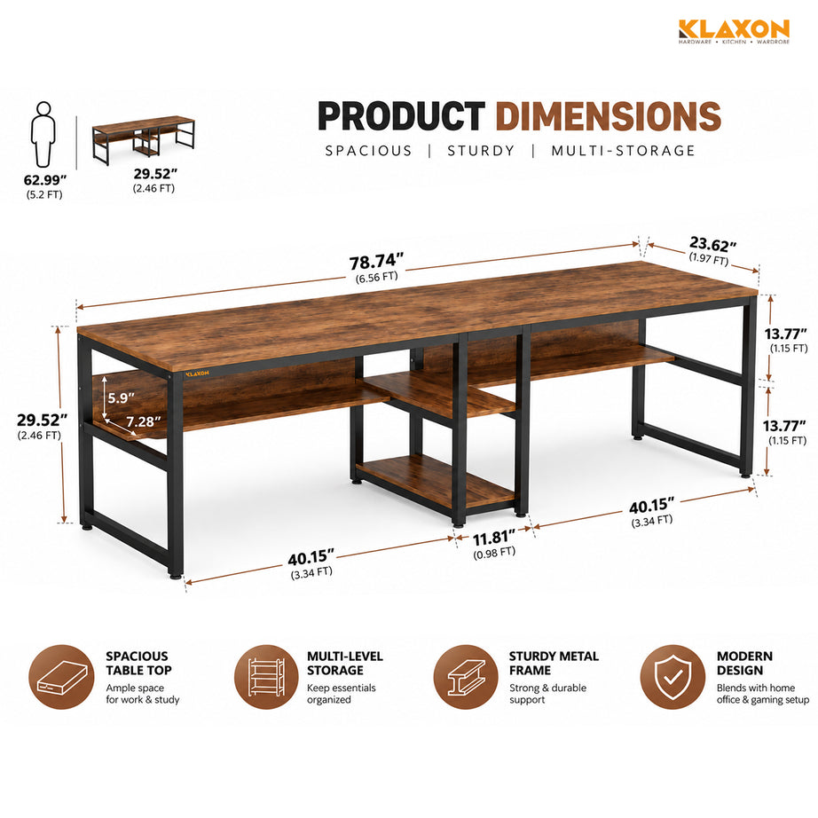 KLAXON Orbit Study Table – Forest Dark