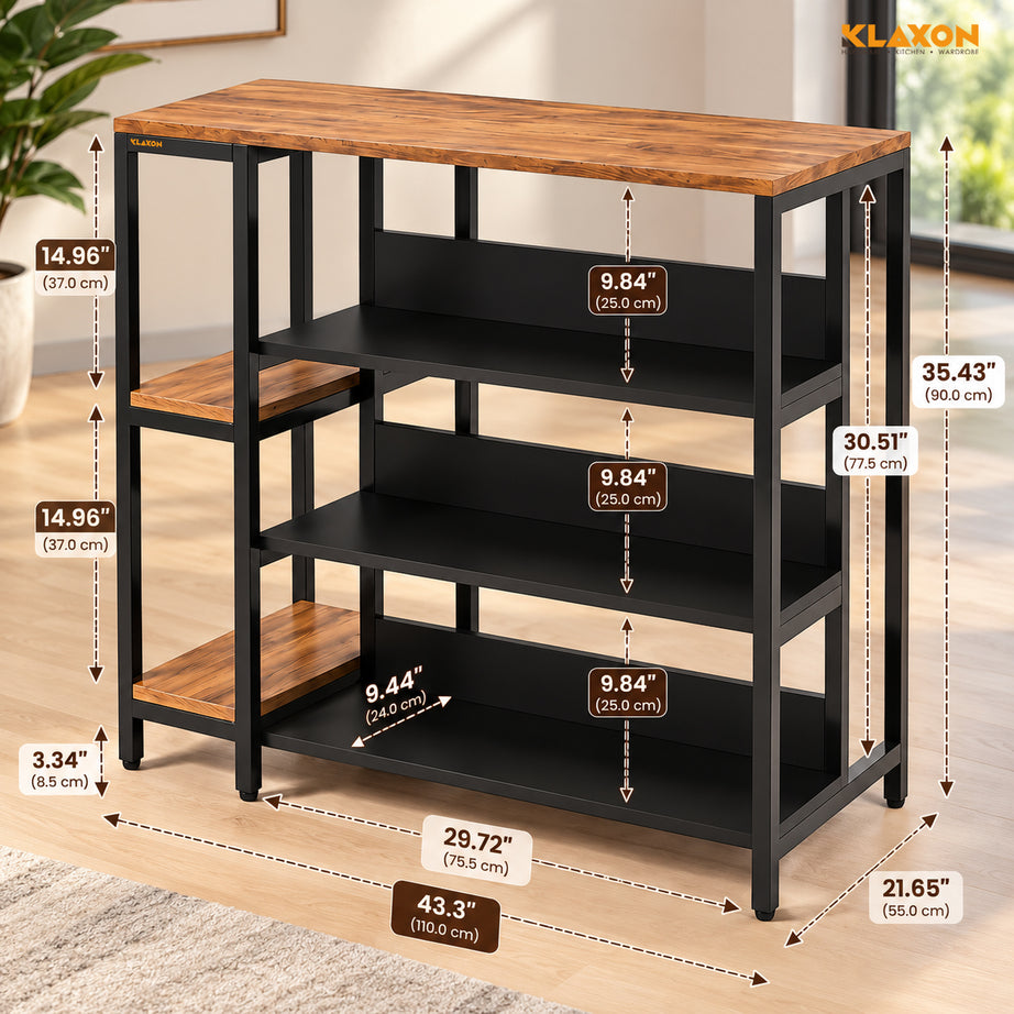 Klaxon Premium Under Cabinet Wine Glass Holder - Space-Saving, Upside-Down Storage for Home, Mini Bar & Pub, Stainless Steel Hanging Rack Organizer (FD & Black, Standard)