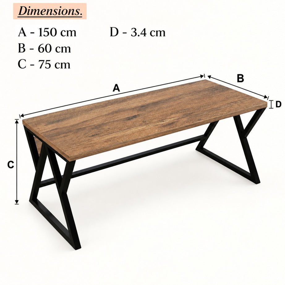 Klaxon Modern Computer Table for Home PC – Multipurpose Office Desk for Home & Work | Gaming Table, Computer Table, Desktop Table for Home Office (Riva FD Large)