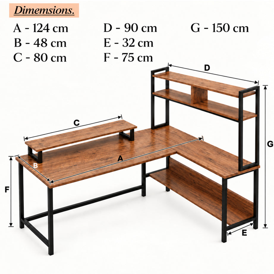 Klaxon Office Table for Home | Workstation Table Desk (FD - Christo) (Nexa  FD)