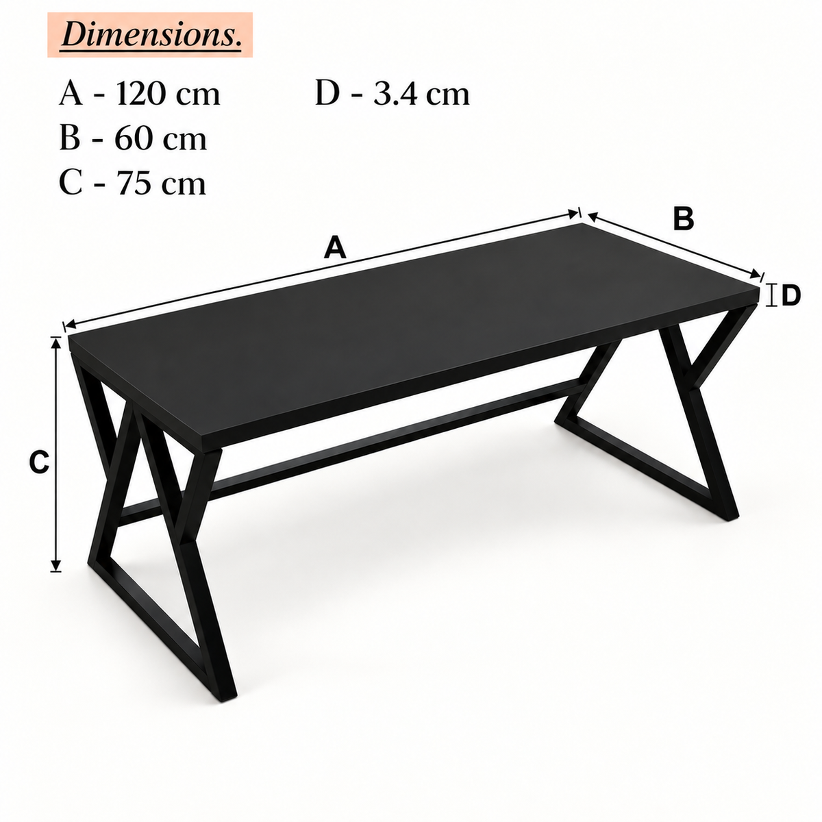 Klaxon Modern Computer Table for Home PC – Multipurpose Office Desk for Home & Work | Gaming Table, Computer Table, Desktop Table for Home Office