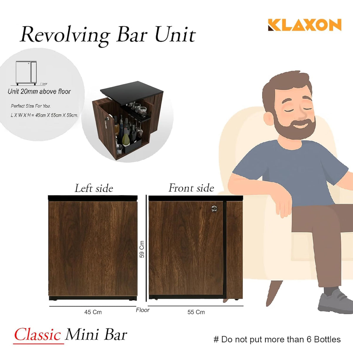 KLAXON Iris Mini Bar Cabinet – Forest Dark