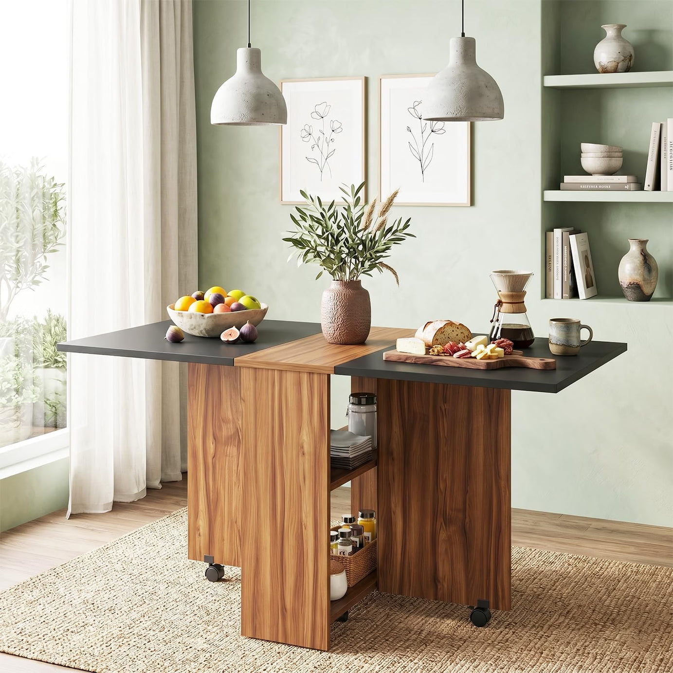 Klaxon Foldable Dining Table – AW & Black