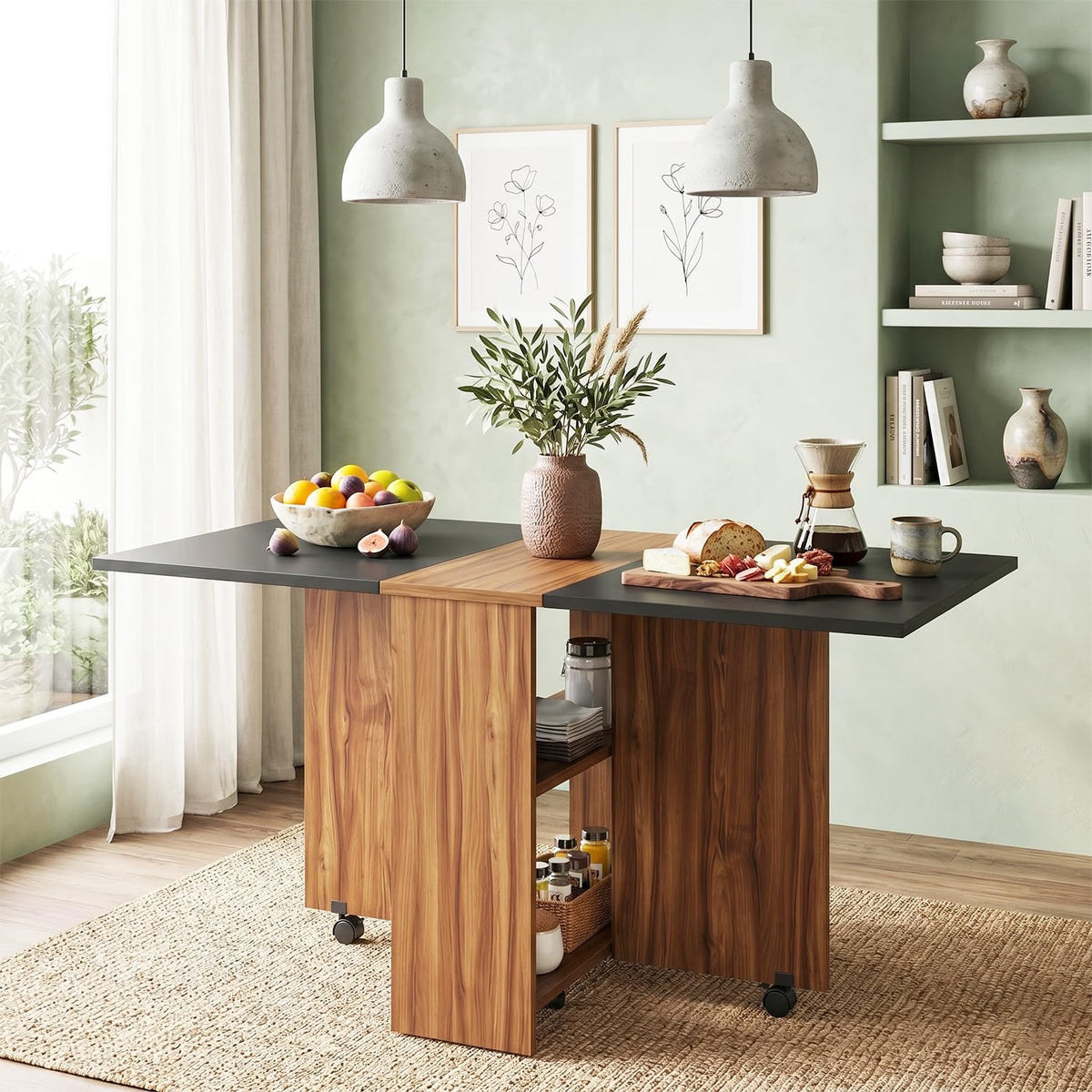 Klaxon Foldable Dining Table – AW & Black