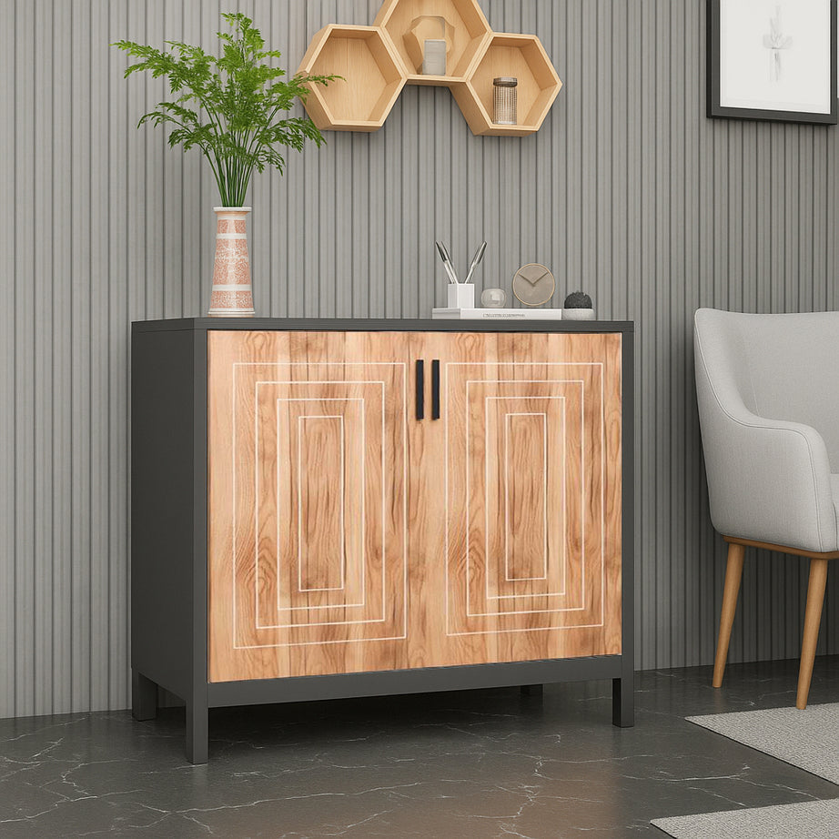 KLAXON Premium Shoe Rack – Oak & White