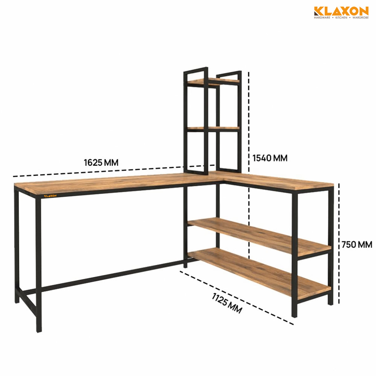 KLAXON L-Shaped Study & Computer Table – English FD