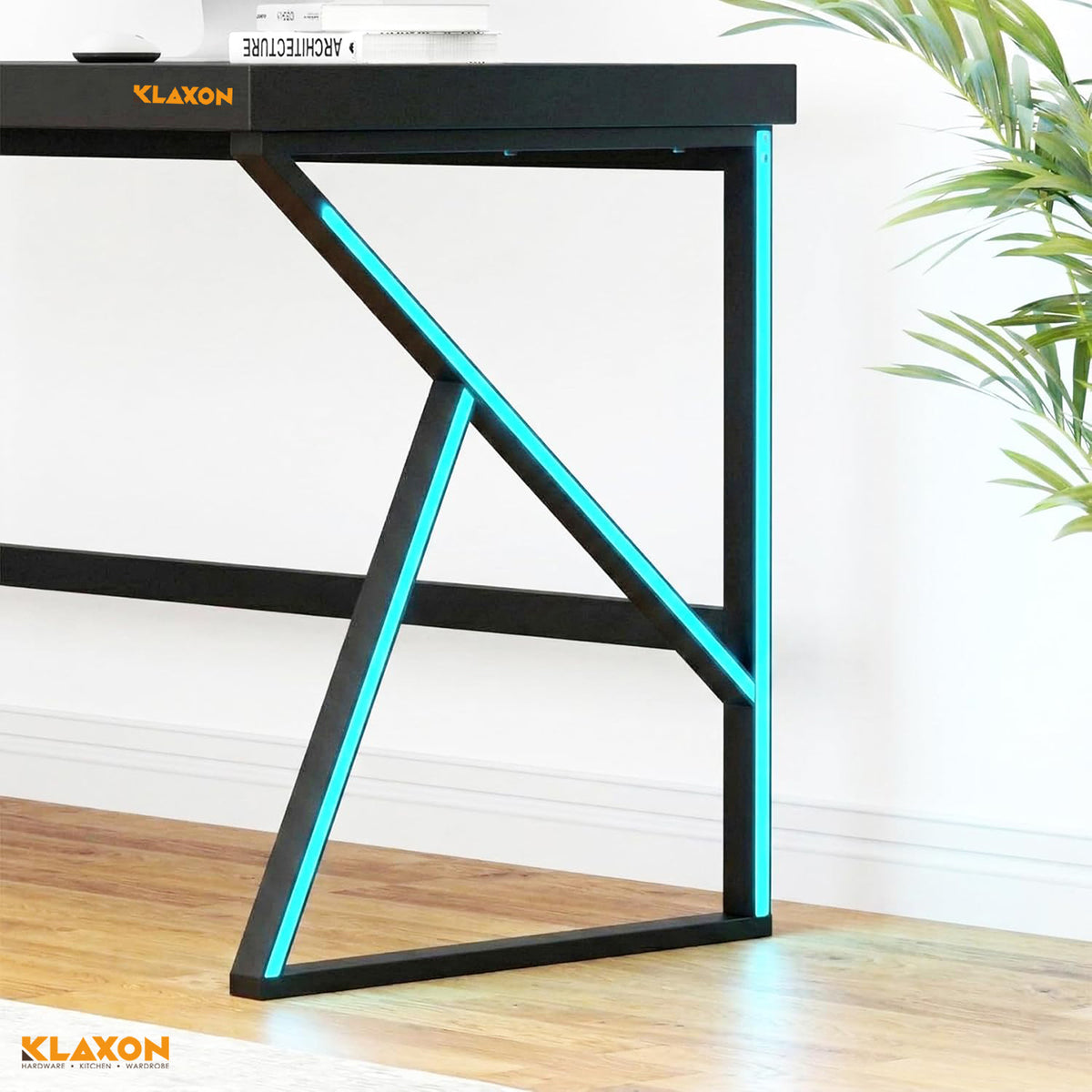 Klaxon Modern Computer Table for Home PC – Multipurpose Office Desk for Home & Work | Gaming Table, Computer Table, Desktop Table for Home Office (Black - DIY)