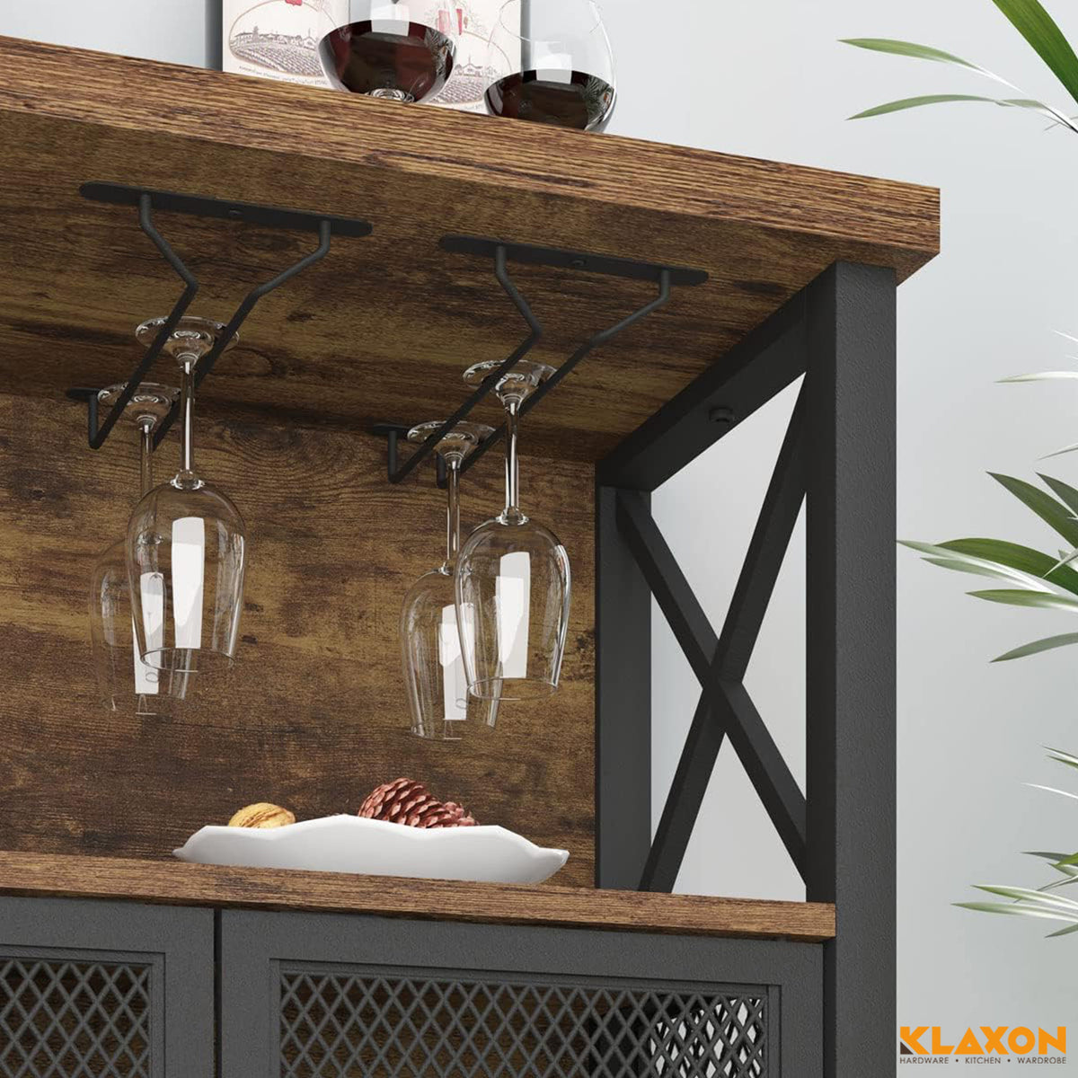 KLAXON Nysa Large Bar Cabinet with Wine Rack