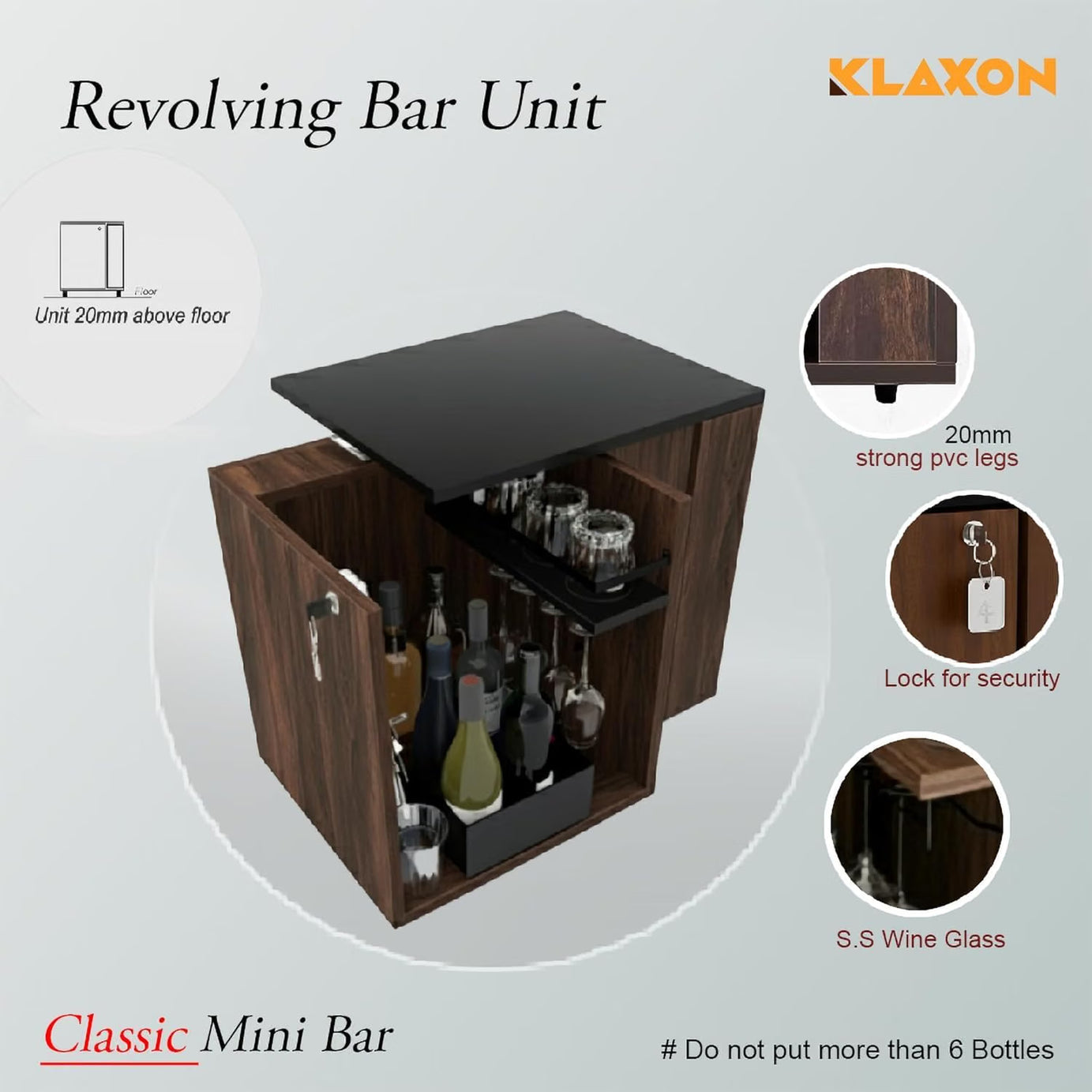 KLAXON Iris Mini Bar Cabinet – Forest Dark