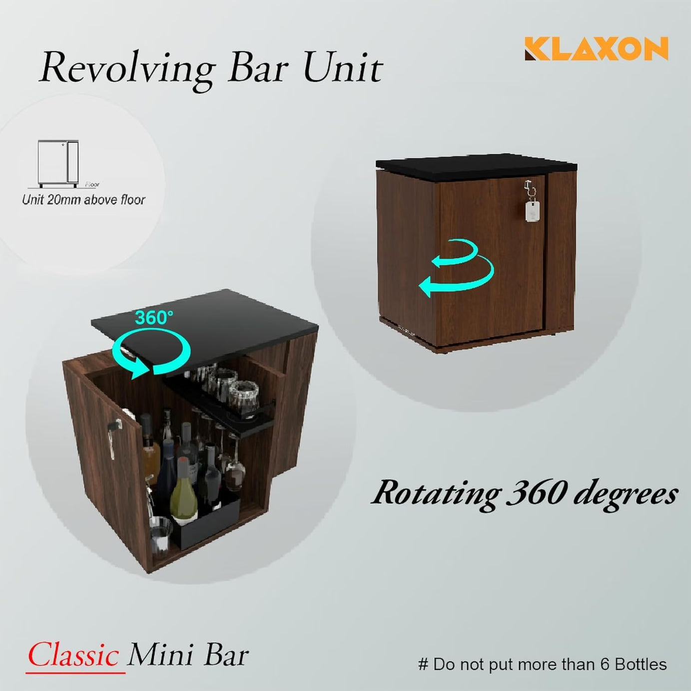KLAXON Iris Mini Bar Cabinet – Forest Dark