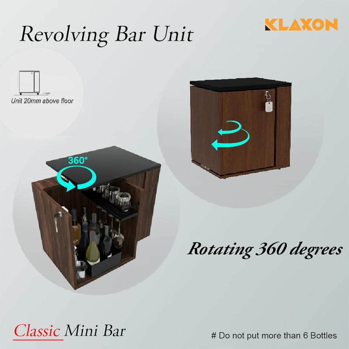 KLAXON Iris Mini Bar Cabinet – Forest Dark