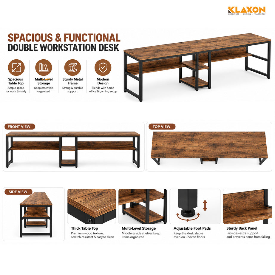 KLAXON Orbit Study Table – Forest Dark