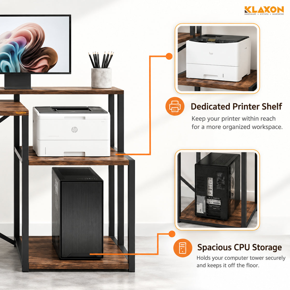 KLAXON Tek Printer Study & Computer Table – DIY