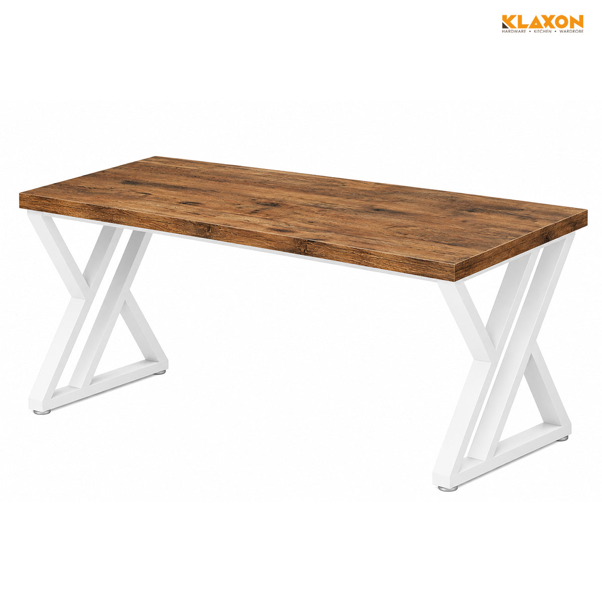 KLAXON Zeno Study Table – White & Forest Dark