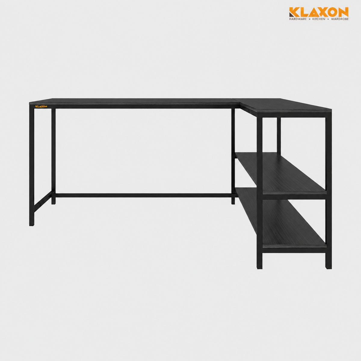 Klaxon Office Table for Home | Workstation Table Desk (FD - Christo) (Classic Black DIY)