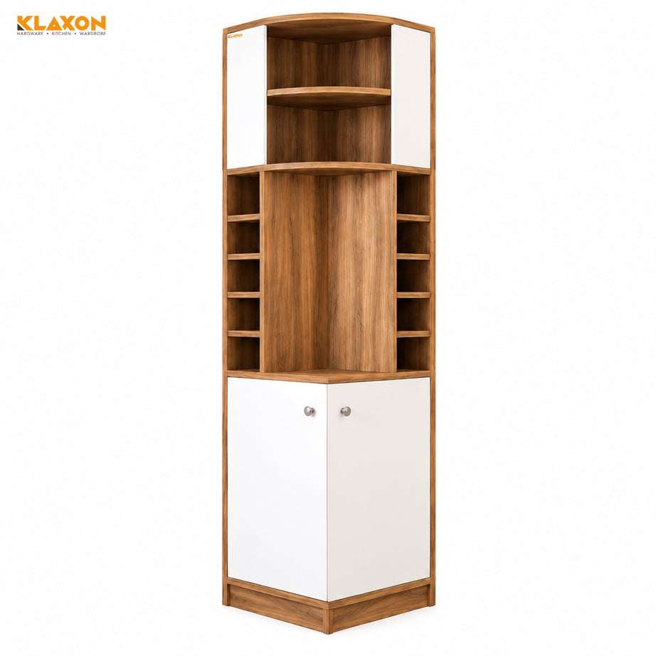 Klaxon Premium Under Cabinet Wine Glass Holder - Space-Saving, Upside-Down Storage for Home, Mini Bar & Pub, Stainless Steel Hanging Rack Organizer (FD & Black, Standard)