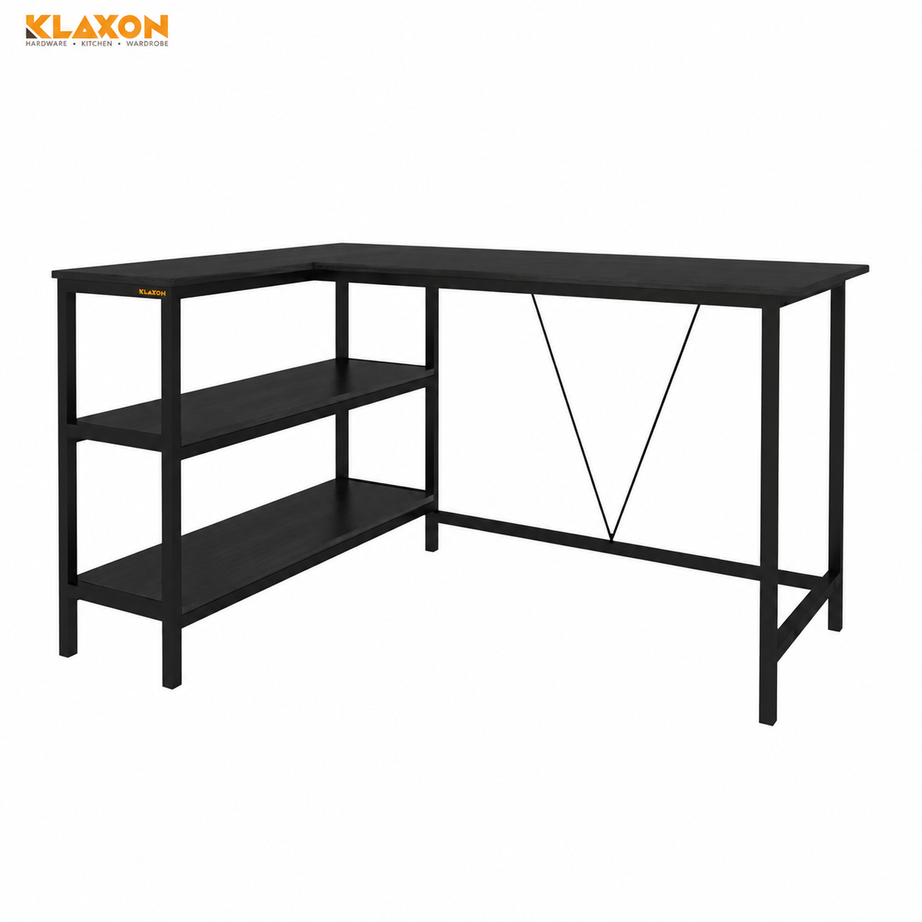 Klaxon Office Table for Home | Workstation Table Desk (FD - Christo) (Anders Black DIY)