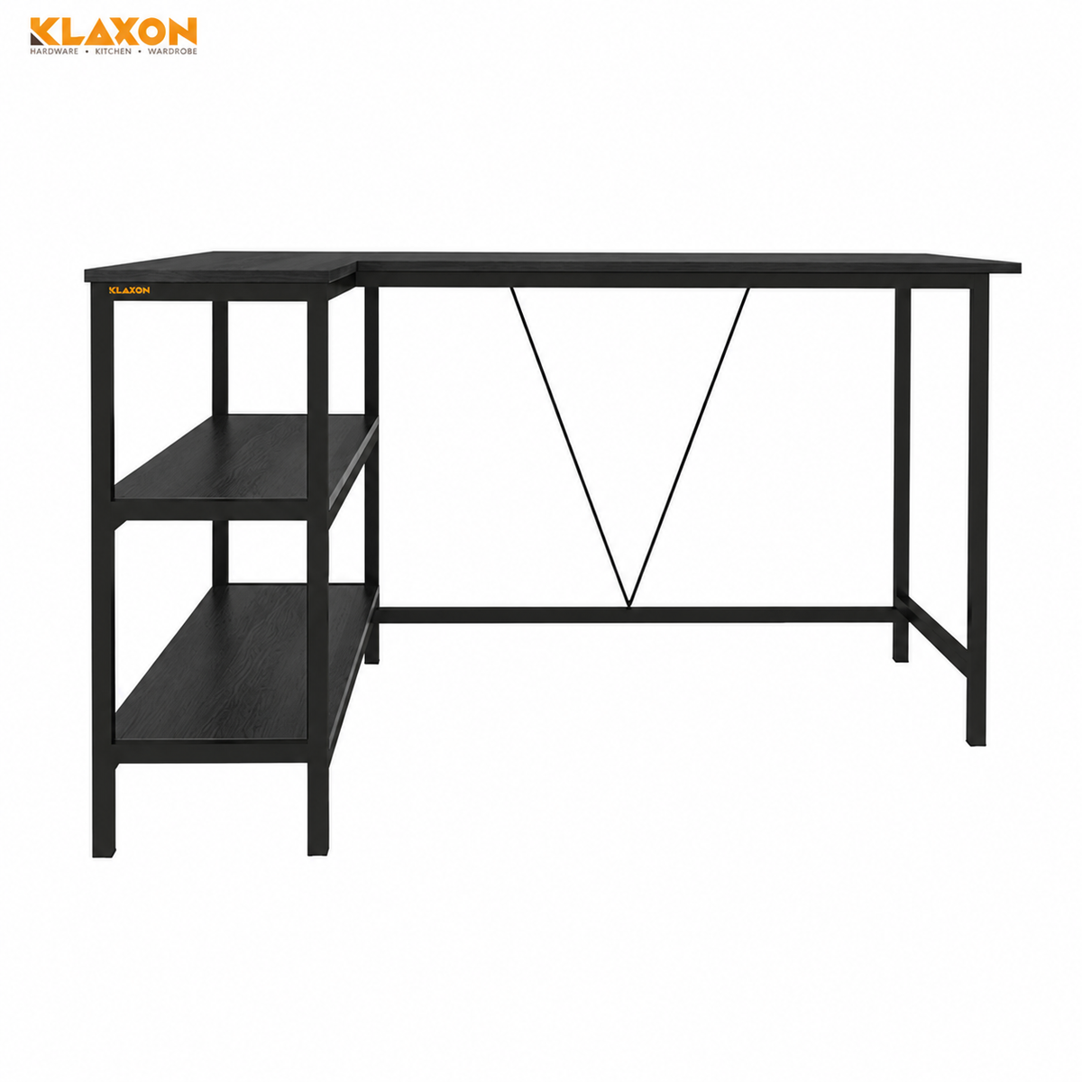 Klaxon Office Table for Home | Workstation Table Desk (FD - Christo) (Anders Black DIY)