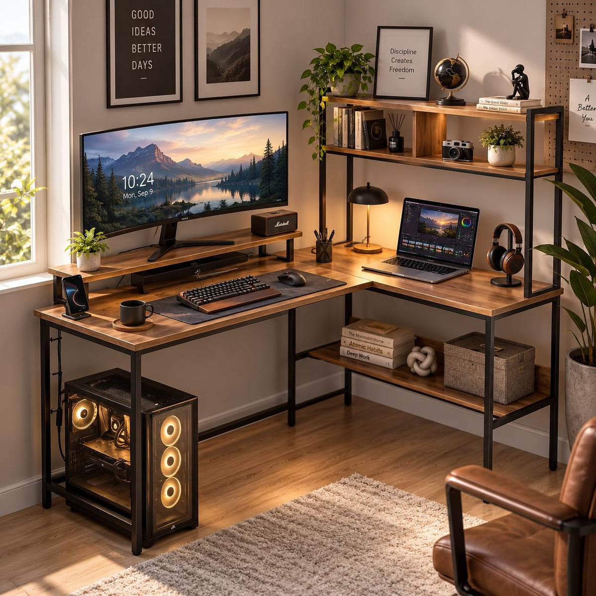 Klaxon Office Table for Home | Workstation Table Desk (FD - Christo) (Nexa  FD)