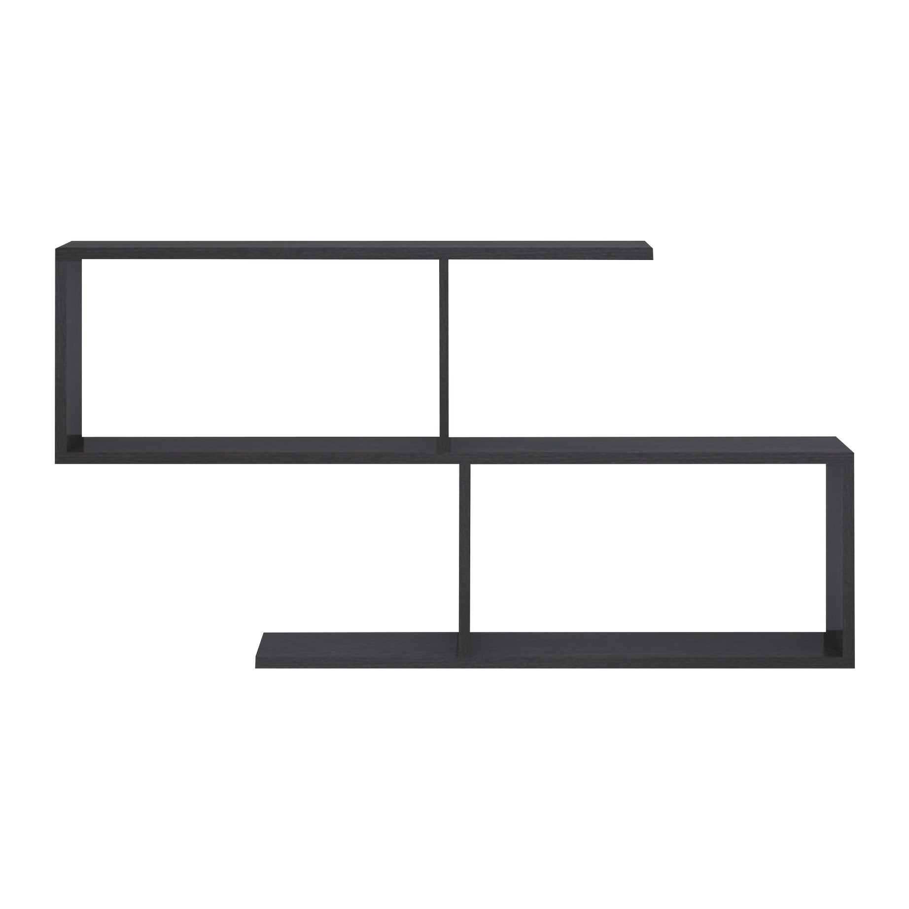 KLAXON S-Shaped Bookshelf & Display Unit – Brown