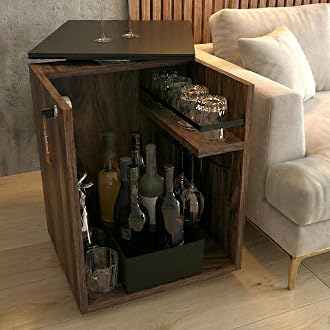 KLAXON Iris mini bar cabinet forest dark