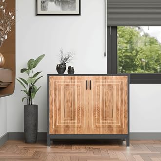 KLAXON premium shoe rack oak and white