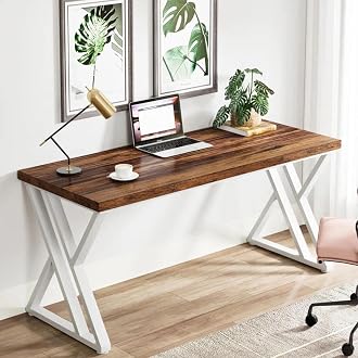 KLAXON Zeno White and Forest Dark study table