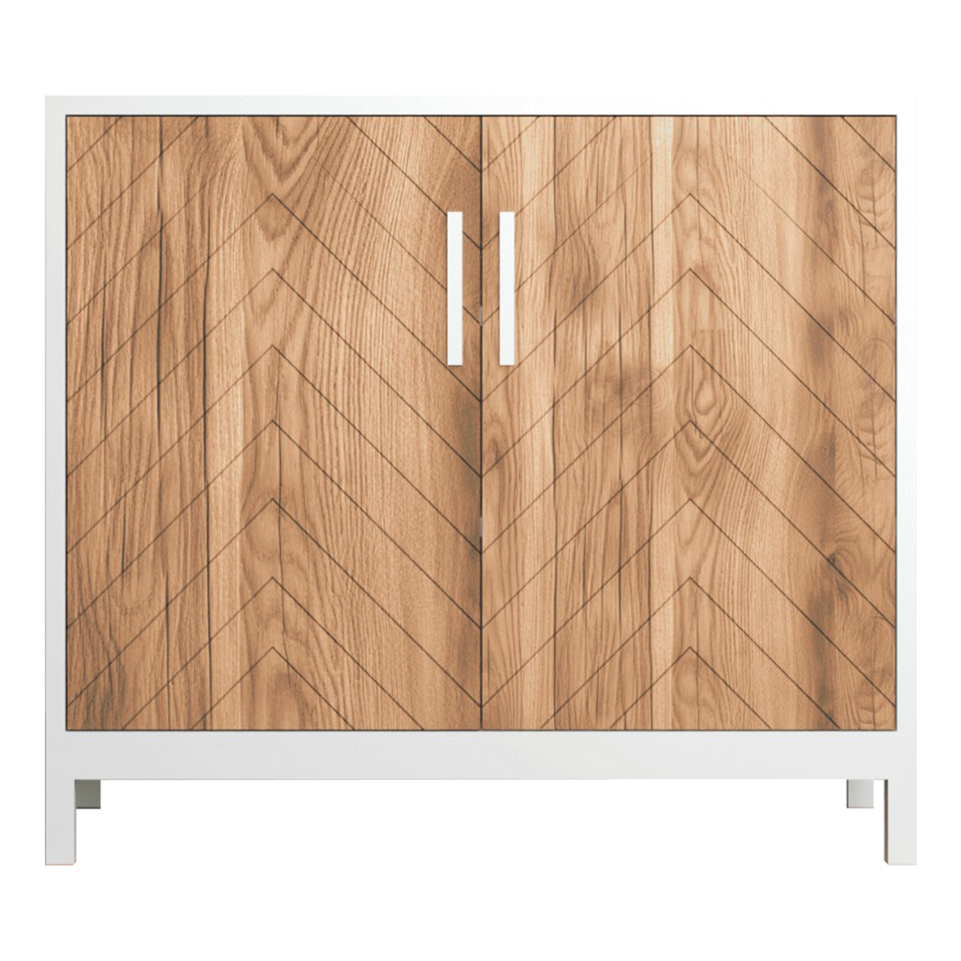 Klaxon Modern Shoe Cabinet with Cane Doors | Stylish Wooden Shoe Rack Organizer with Multiple Storage Shelves for Home Entryway (Oak & White, Shoe Rack - 05)